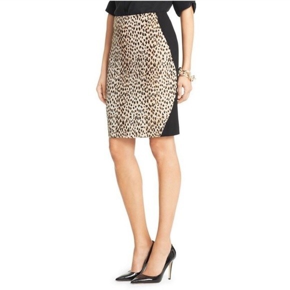 NWT Diane Von Furstenberg Emma Leopard Print Skirt- 12 - Picture 2 of 9